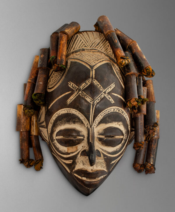 front view of mwana pwo mask from angola