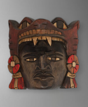 front view of jaguar mask from mexico