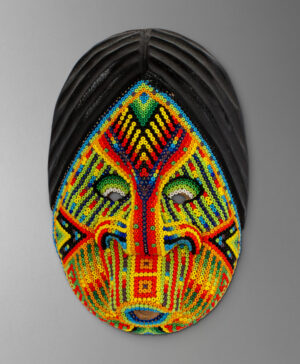 front view of sibundoy mask from colombia