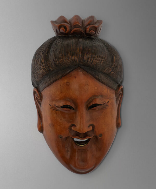 front view of drunk women mask from japan