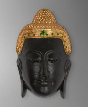 front view of buddha mask from thailand