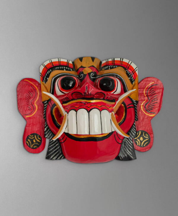 front view of bali mask from indonesia