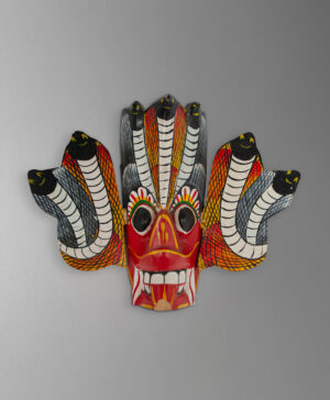 front view of naga raksha mask from sri lanka