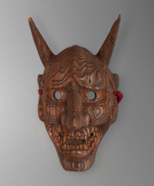 front view of hannya mask from japan