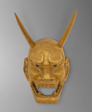 front view of hannya mask from japan