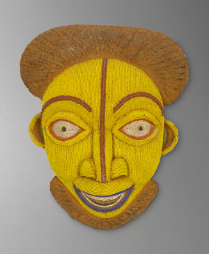 front view of bamileke mask from cameroon