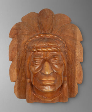 front view of iroquois indian mask from canada