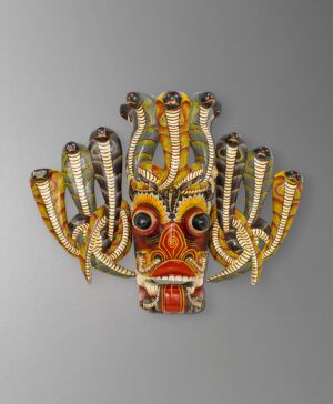 front view of naga raksha mask from sri lanka