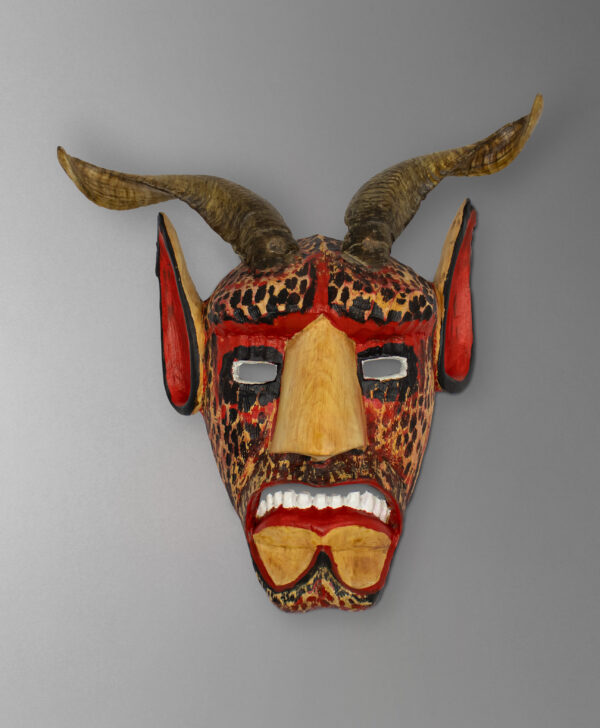 front view of devil mask from portugal