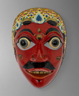 front view of topeng mask from indonesia