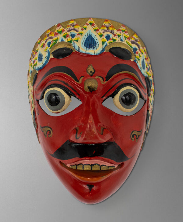 front view of topeng mask from indonesia