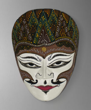 front view of topeng mask from indonesia