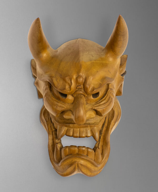 front view of hannya mask from japan