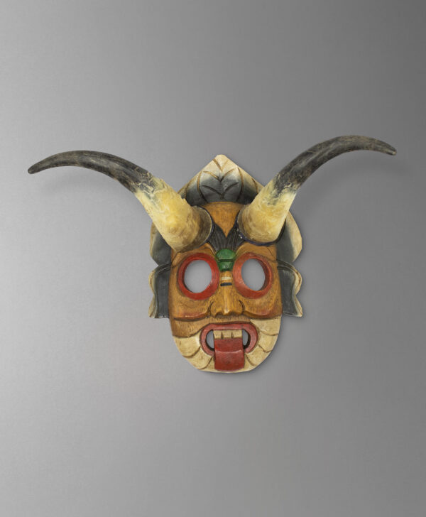 front view of devil mask from mexico