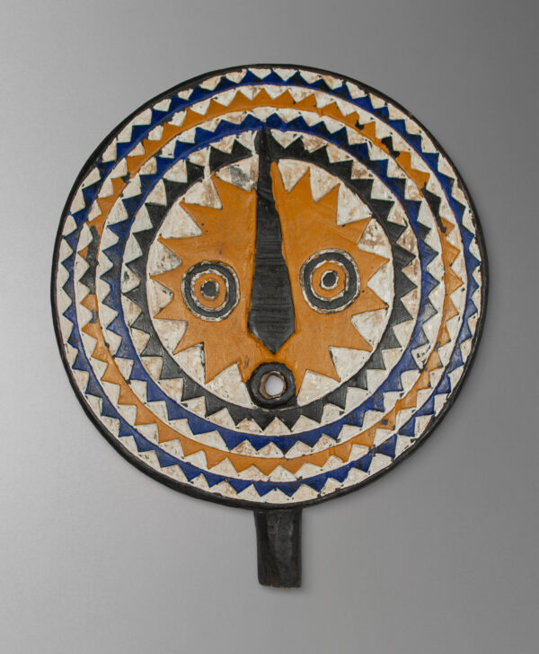 front view of sun mask from burkina faso