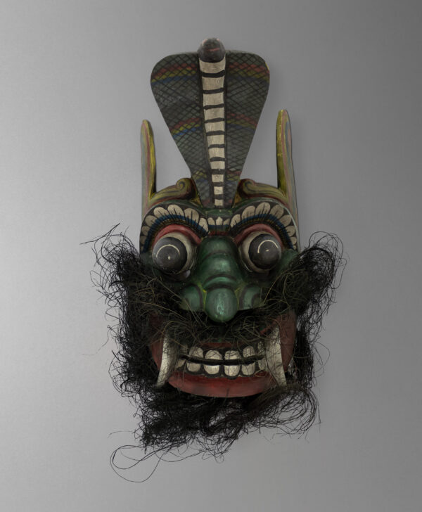 front view of naga raksha mask from sri lanka