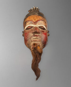 front view of mbuya mask from congo